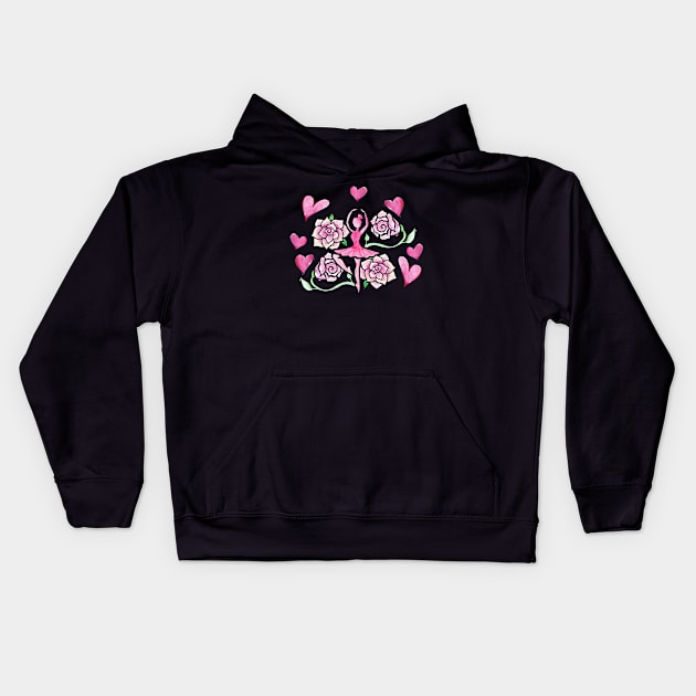 Ballerina Kids Hoodie by bubbsnugg